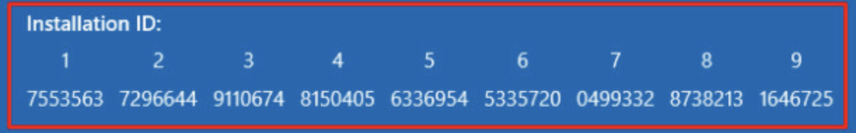 Блоки кода установки выделены красным