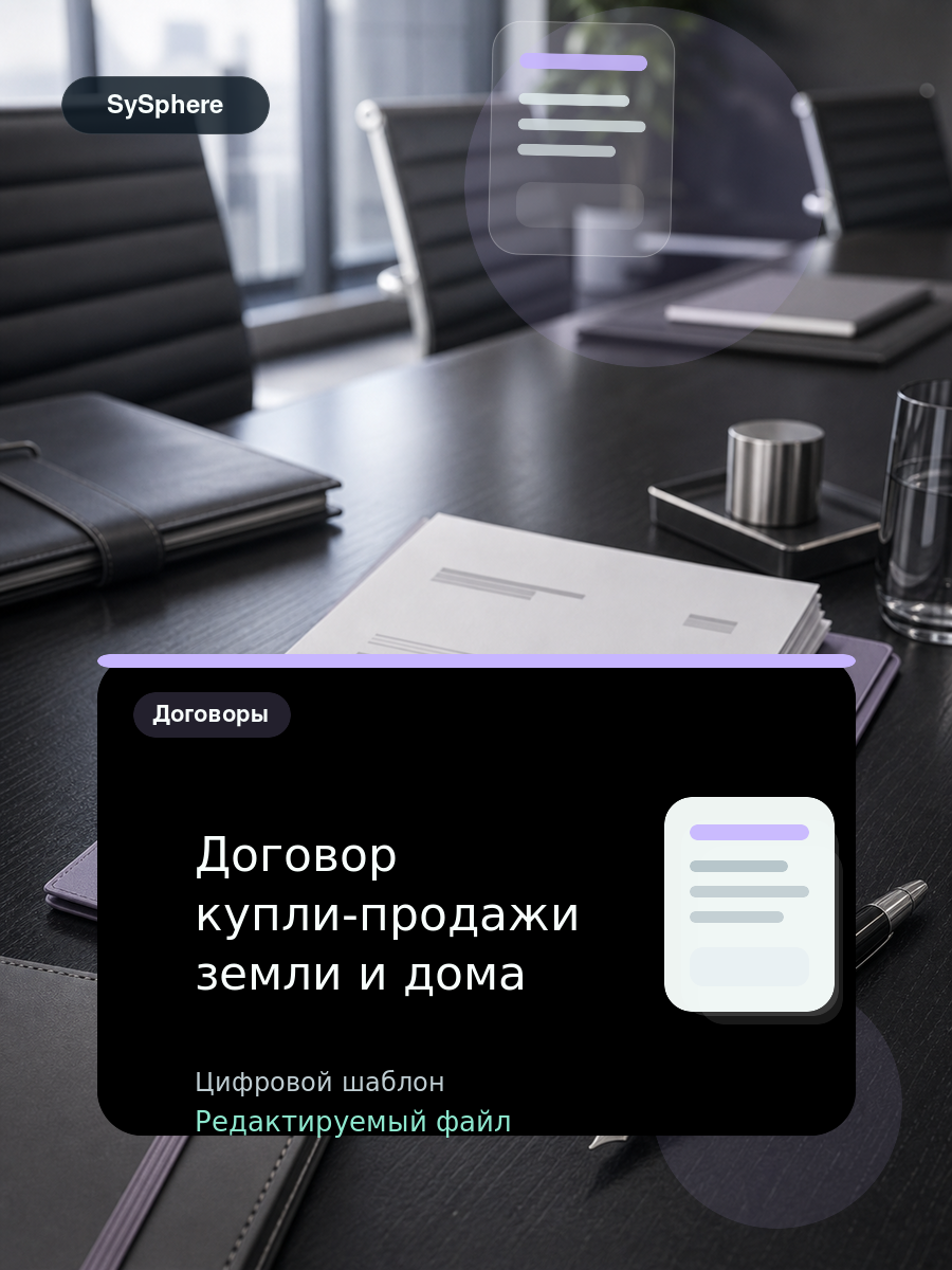 Изображение товара Договор купли-продажи земли и дома