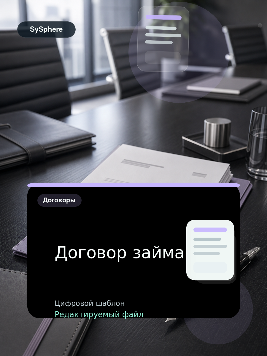 Изображение товара Договор займа