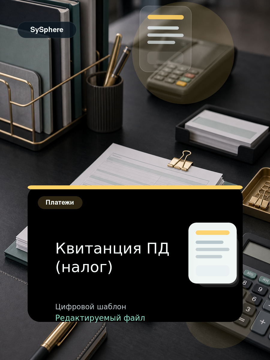 Изображение товара Квитанция ПД (налог)