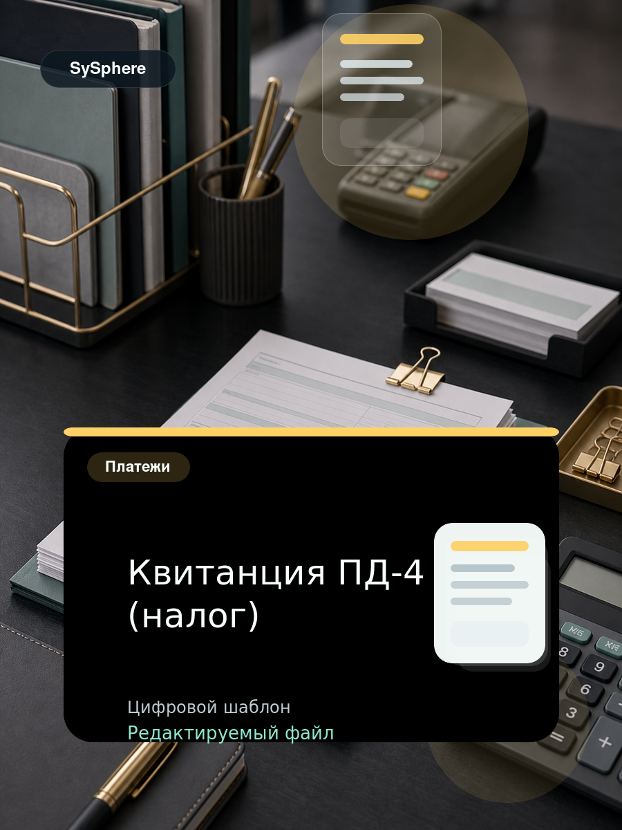 Изображение товара Квитанция ПД-4 (налог)