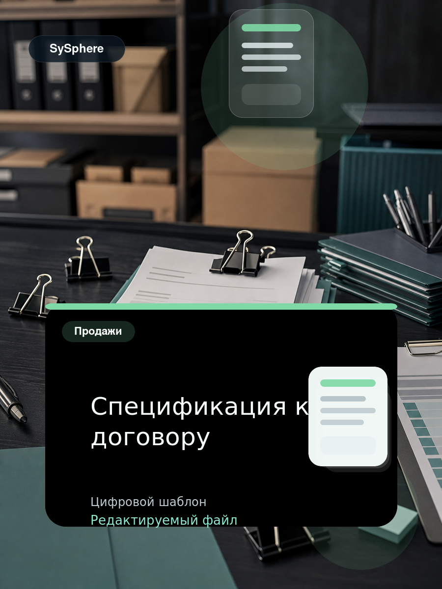 Изображение товара Спецификация к договору