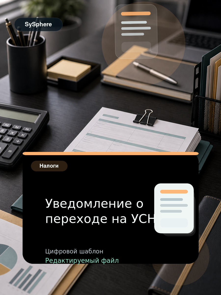 Изображение товара Уведомление о переходе на УСН